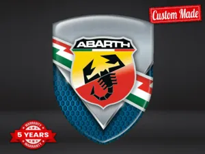 Fiat Abarth Etichetta Impermeabile Sportiva Regolabile Sobria